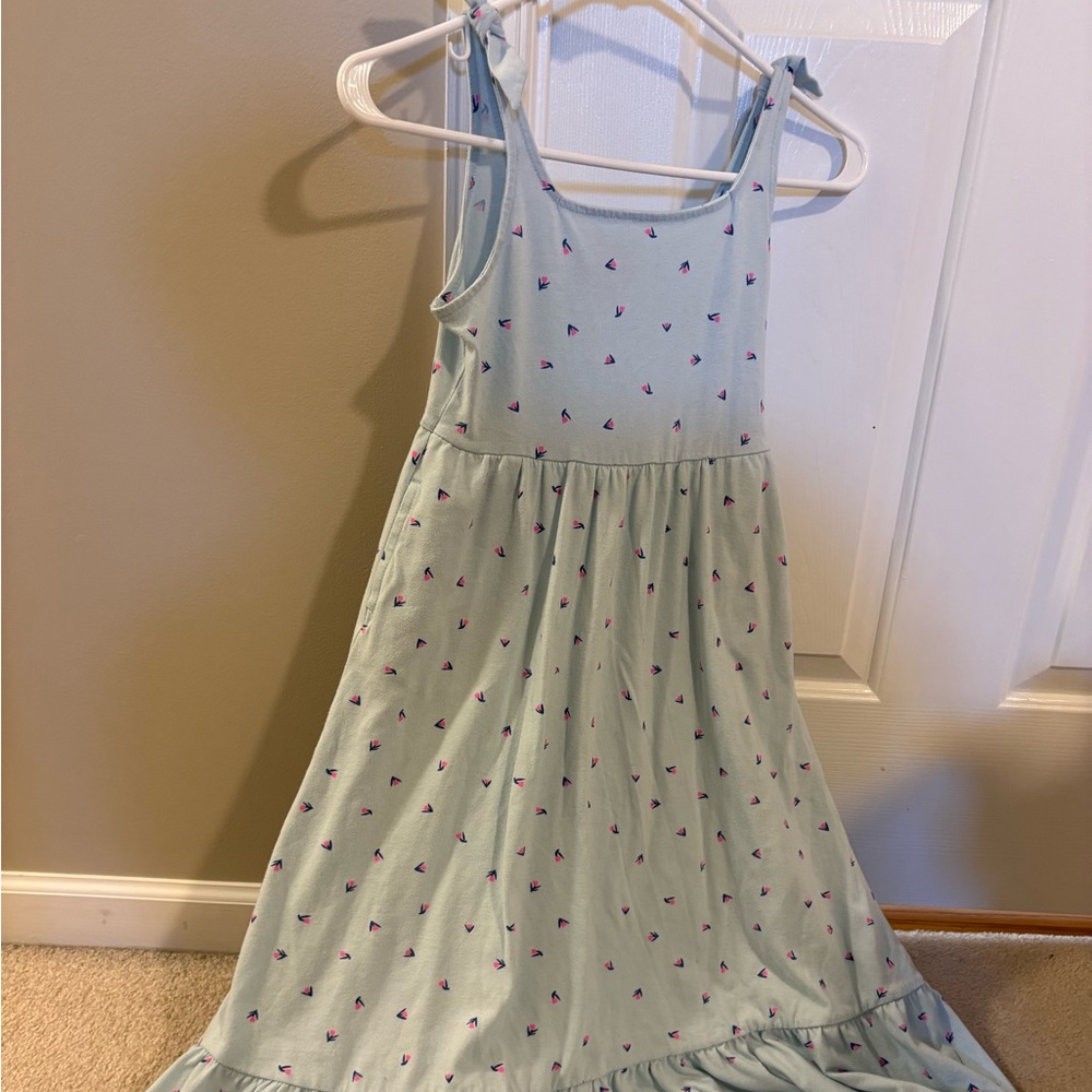 Cat & Jack light blue Sundress with Pink Heart Accents